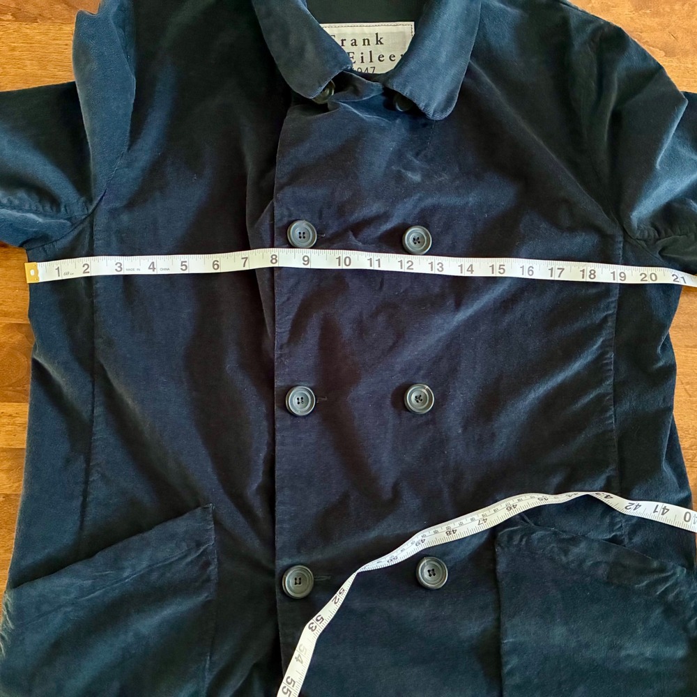 Frank & Eileen Belfast Performance Corduroy Jacket Womens Navy Large NWoT - Picture 7 of 8